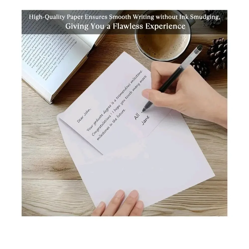 MaxGear Printable Thank You Cards with Envelopes, 15 Pack Blank Cards